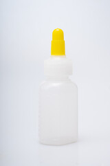Children's medical potion bottles on a white background