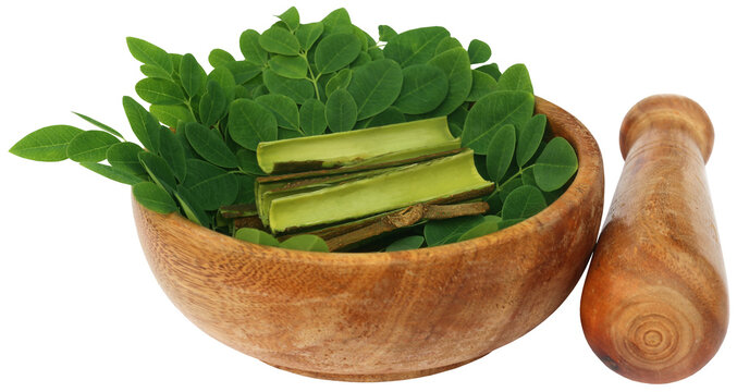 Edible moringa leaves