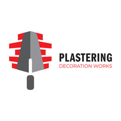 Vector set of plastering finishing company logos