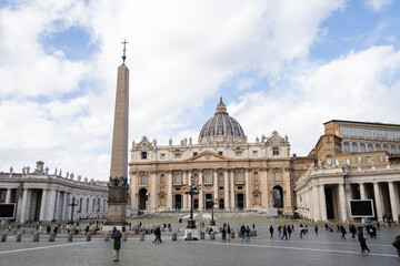 Fototapeta na wymiar St. Peter square in Vatican, Rome, Italy