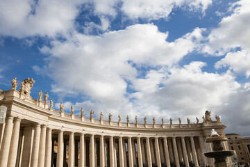 Columns of the Vatican's city, Rome, Italy