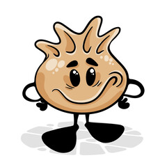 Dim Sum. Funnny cartoon character. Vector isolated background