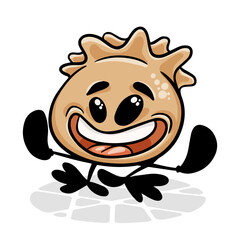 Dim Sum. Funnny cartoon character. Vector isolated background