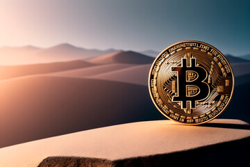 crypto illustration, cryptocurrency elements. Generative ai