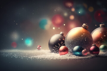 Fototapeta na wymiar Fabulous Merry Christmas red empty background. Illustration AI Generative