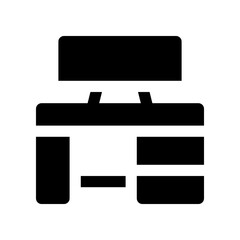 desk icon for your website design, logo, app, UI. 