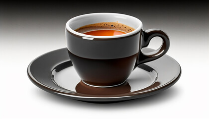 Isolated White Background Espresso Cup, Italian Specialty Drink