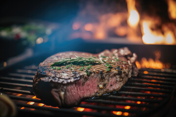 Obraz na płótnie Canvas Steak on the grill