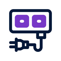 extension cord icon for your website, mobile, presentation, and logo design.