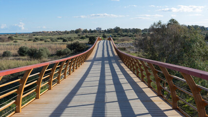 image of a wooden bridge in Malaga, spain