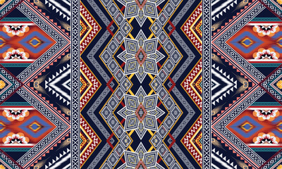 Geometric ethnic pattern for background,fabric,wrapping,clothing,wallpaper,Batik,carpet,embroidery style.	
