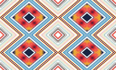 Geometric ethnic pattern for background,fabric,wrapping,clothing,wallpaper,Batik,carpet,embroidery style.	