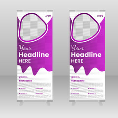Roll up banner stand template design