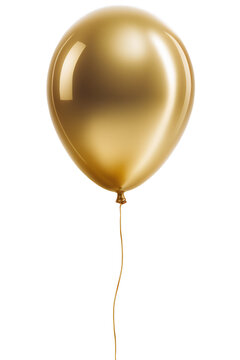 Fototapeta Gold balloon isolated on white background