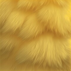 yellow chicken feathers furs texture background, abstract yellow background soft, generative ai