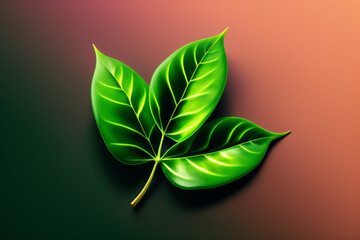 Isolated Tree Branch with Green Leaves - ai Generated for Object and Design Retouching