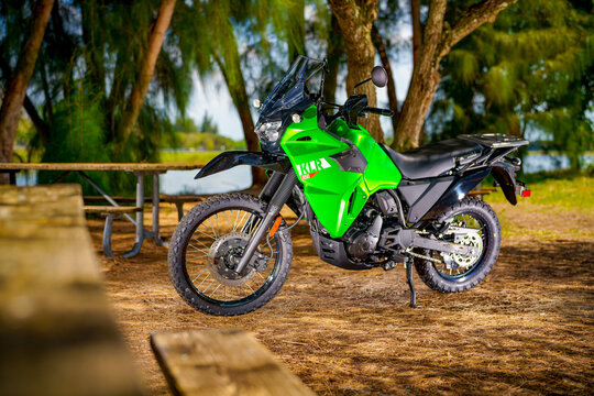 Photo of a new 2023 Kawasaki KLR650 Dual Sport Motorcycle