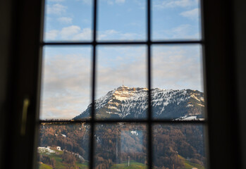 mount Rigi view from the window