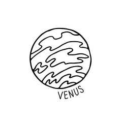 vector of space with planets stars orbit around sun © jula_ru