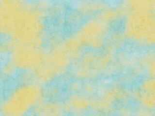 Watercolor background in blue-yellow color, hand drawing