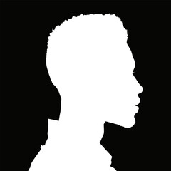Silhouette of a black man seen from the side