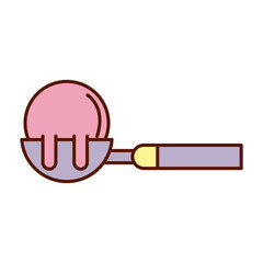 Ice cream ball icon PNG image with transparent background