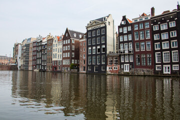 reflection cloudy weather netherlands houses