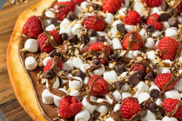 Homemade Sweet Chocolate Hazelnut Pizza Pastry