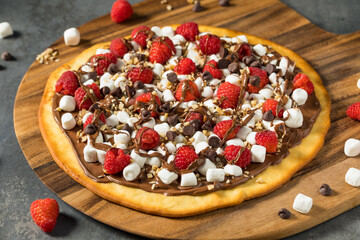 Homemade Sweet Chocolate Hazelnut Pizza Pastry