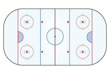 Ice hockey field coach board. Vector