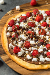 Homemade Sweet Chocolate Hazelnut Pizza Pastry