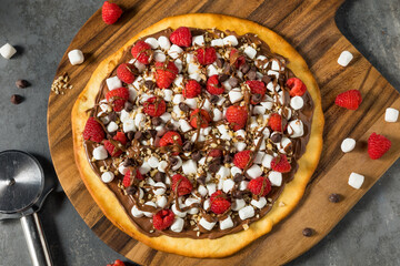 Homemade Sweet Chocolate Hazelnut Pizza Pastry