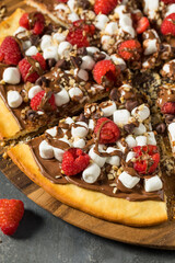 Homemade Sweet Chocolate Hazelnut Pizza Pastry