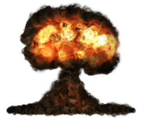 Nuclear Explosion Mushroom Cloud Masked