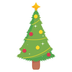 Christmas tree PNG image icon with transparent background