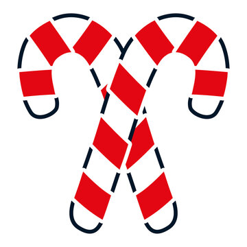 Christmas canes icon PNG image with transparent background