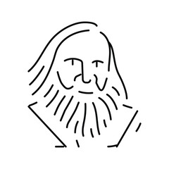 mendeleev chemistry line icon vector illustration
