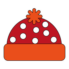icon in png of Christmas hat for the cold with transparent background