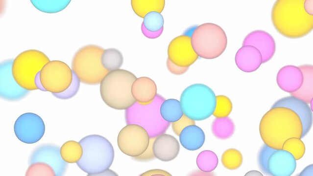 satisfying sensory stimulation relaxing background video 3d animation. abstract colorful spheres bubbles floating