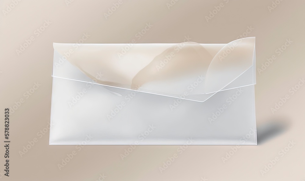 Aufkleber a white envelope with a sheet of paper sticking out of it. generative ai