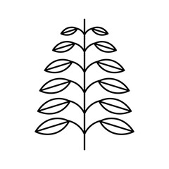 PNG image icon of flowers in lines with transparent background