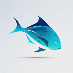 fish in the water simple logo made with generative ai