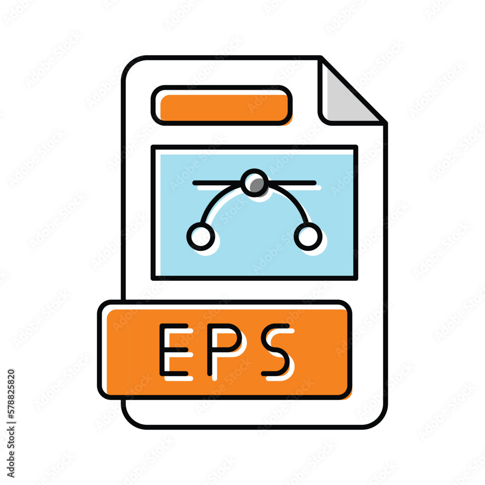 Poster eps file format document color icon vector illustration