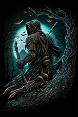 Grim Reaper Illustration