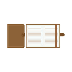 Diary, notebook. Paper. Vector illustration.