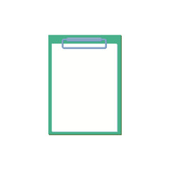 Clipboard is a folder. Completed list. Office. Vector illustration.