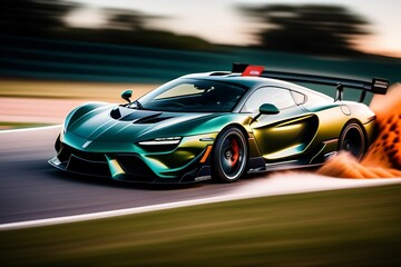 racing car in motion