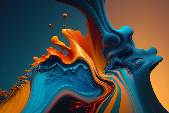fluid art, 4k, 4K Abstract Colorful Marble Texture Background