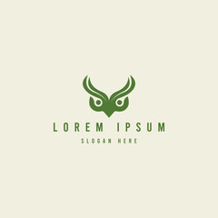 Owl Head Logo Design Vector