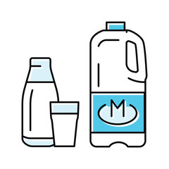 milk dairy product color icon vector illustration